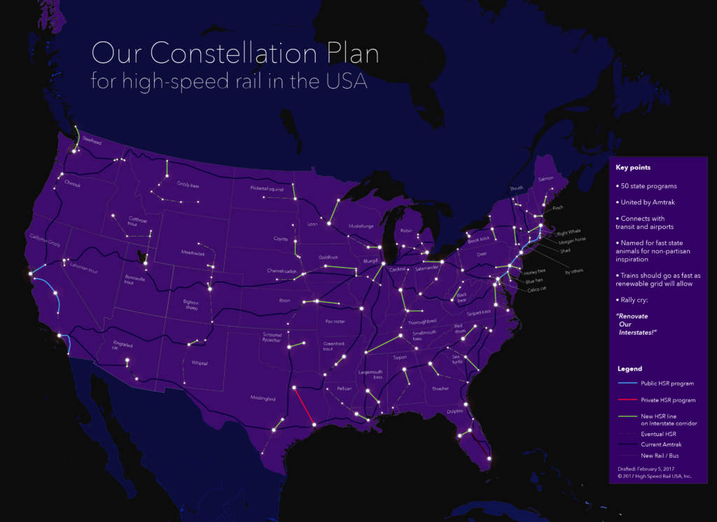 The Constellation Plan for high-speed rail in the USA