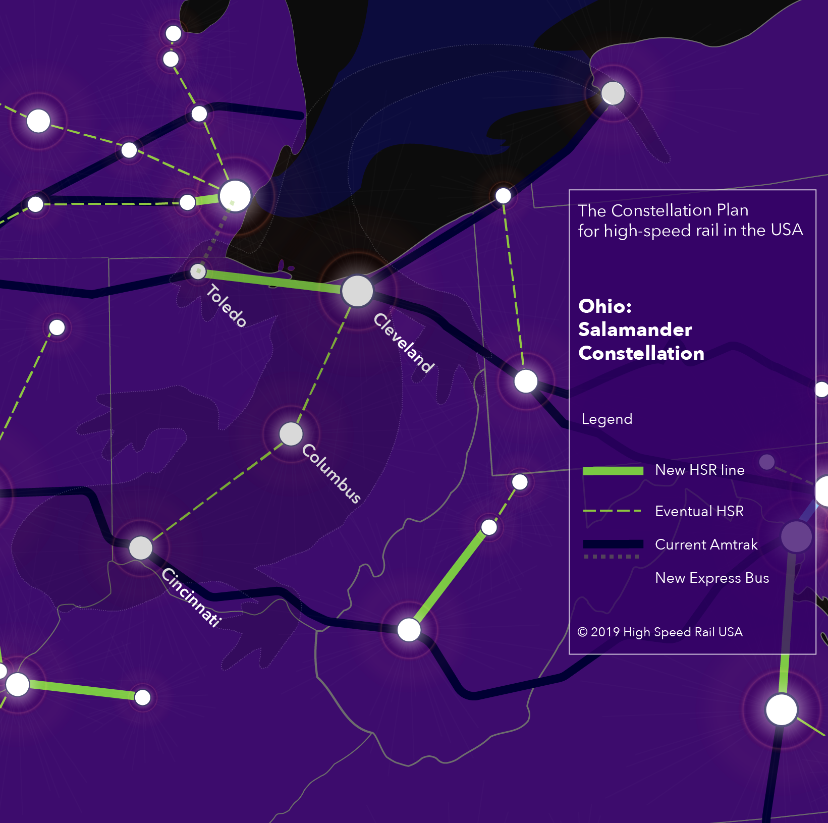 Ohio - The Salamander Constellation for high-speed rail