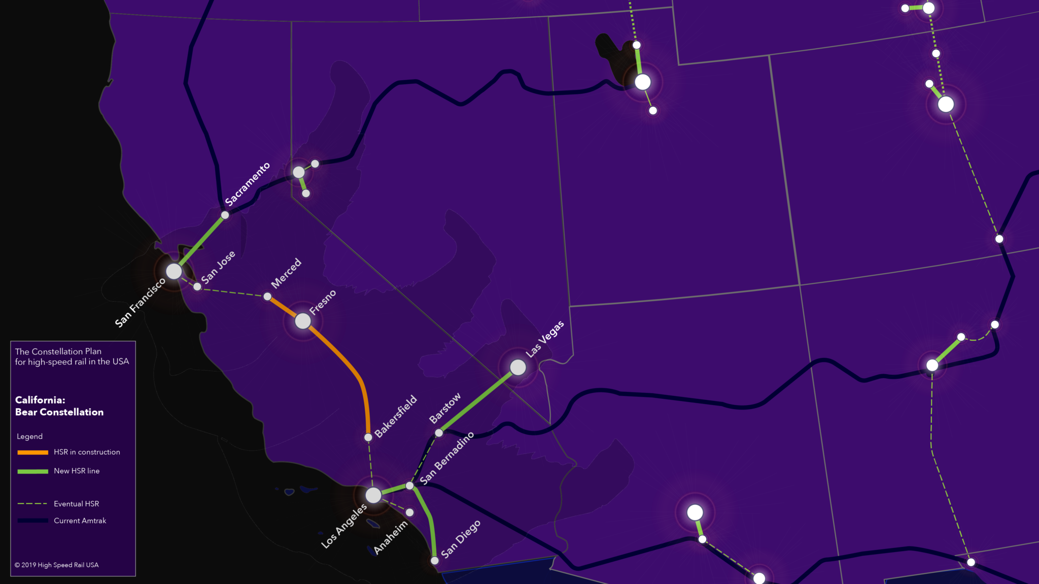 Highspeed rail in California The Grizzly Bear Constellation High